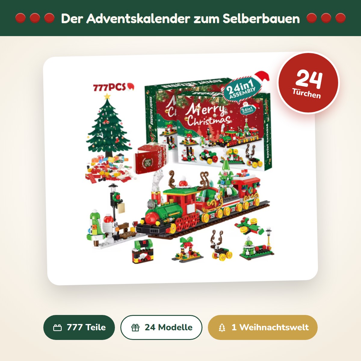 Adventskalender Weihnachtszug